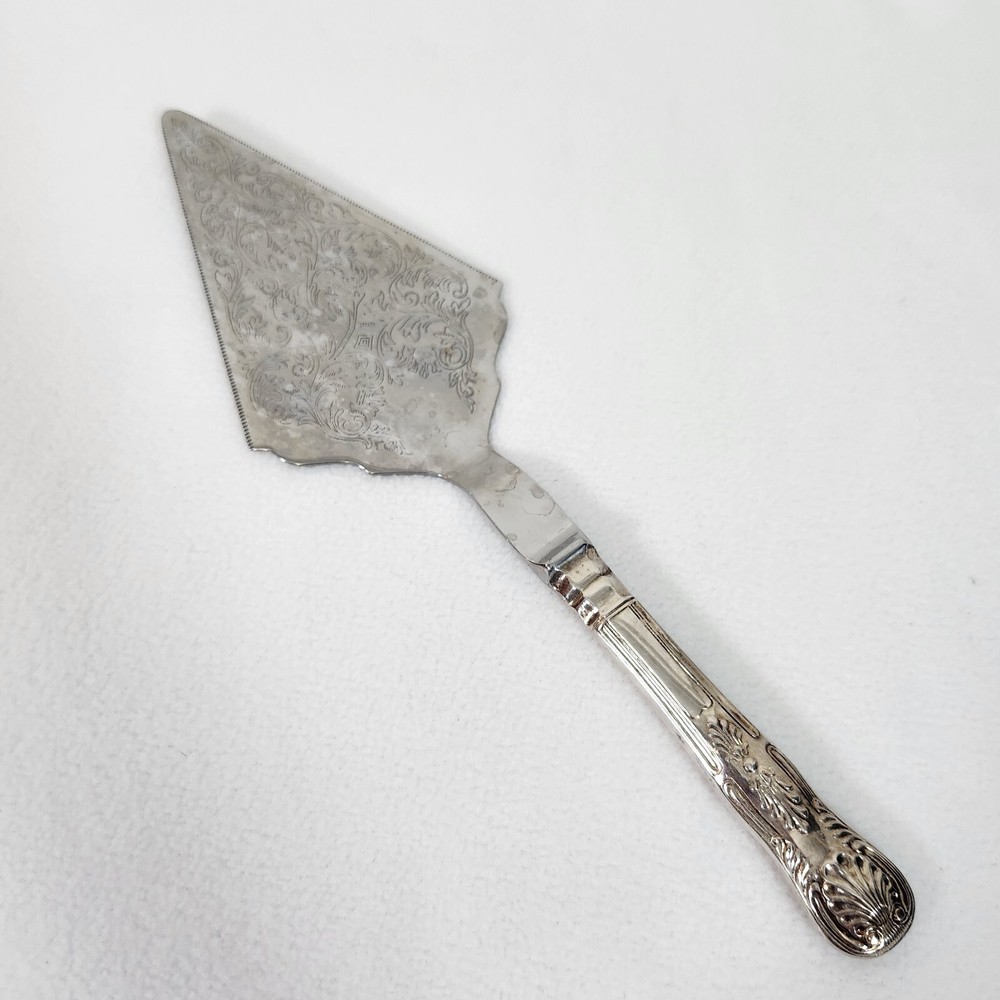 Treasure Masters Engraved Scrolls Wedding Cake Server Spatula Stainless JAPAN