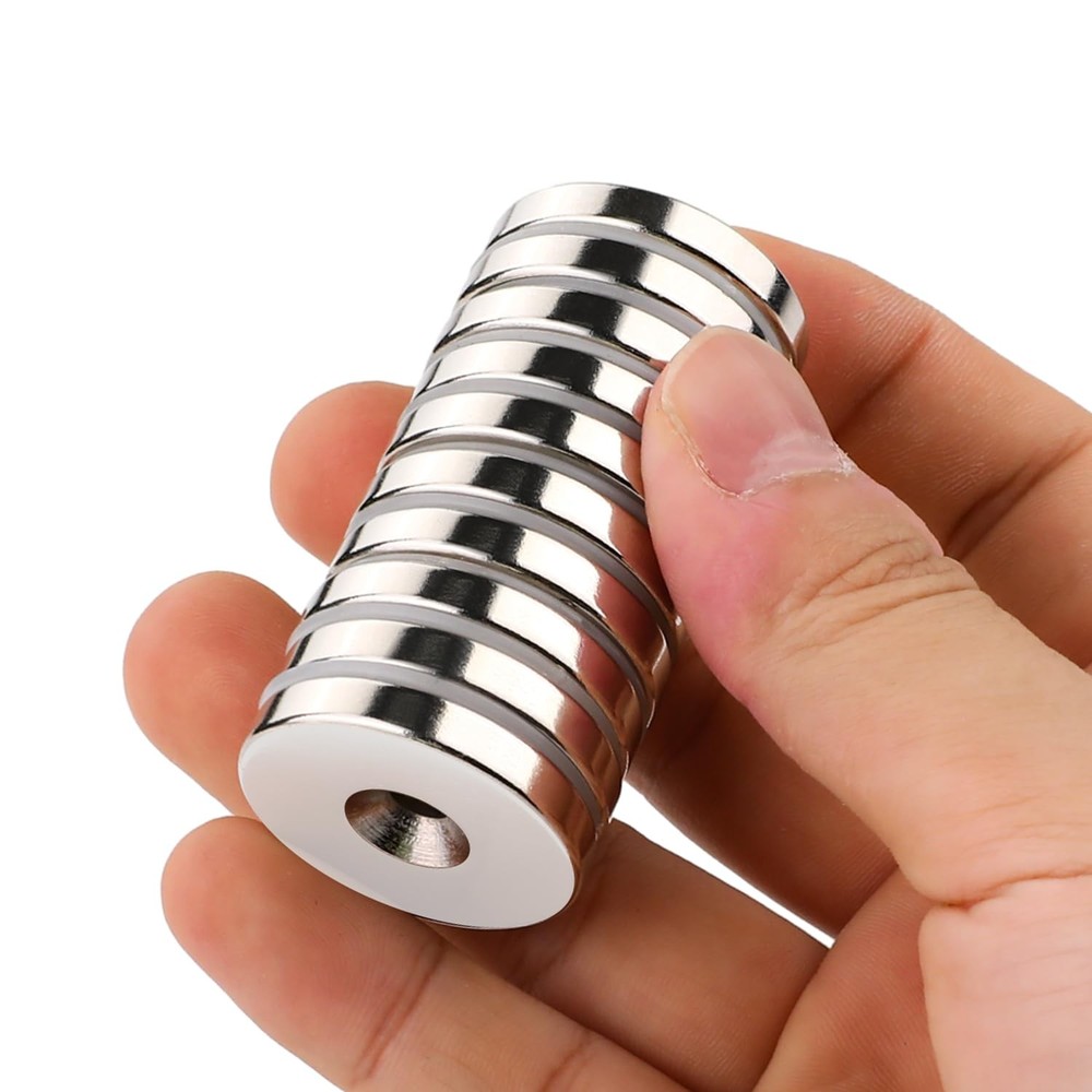 DIYMAG Neodymium Magnets with Hole,30LB Pulling Force Strong Permanent Rare E...