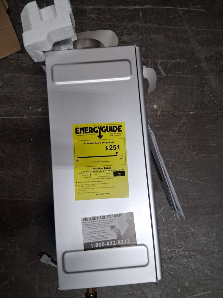 Rheem Performance Plus Indoor Natural Gas Tankless Water Heater ECO160DVLN-3 (OB