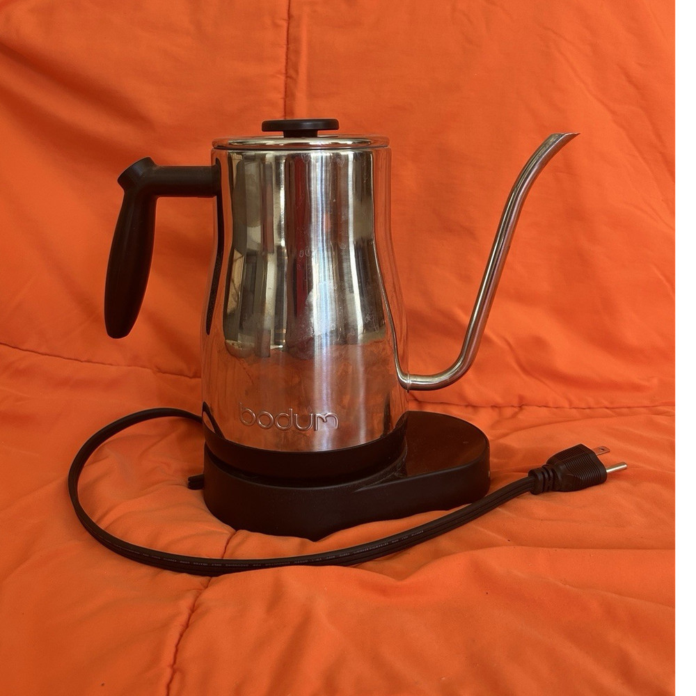 BODUM Electric Gooseneck Kettle Stainless Steel Touch Controls Temp Control