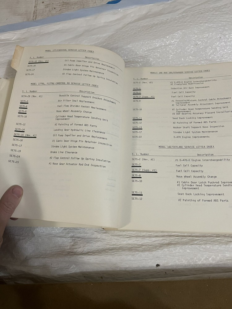 cessna service information summary 1975