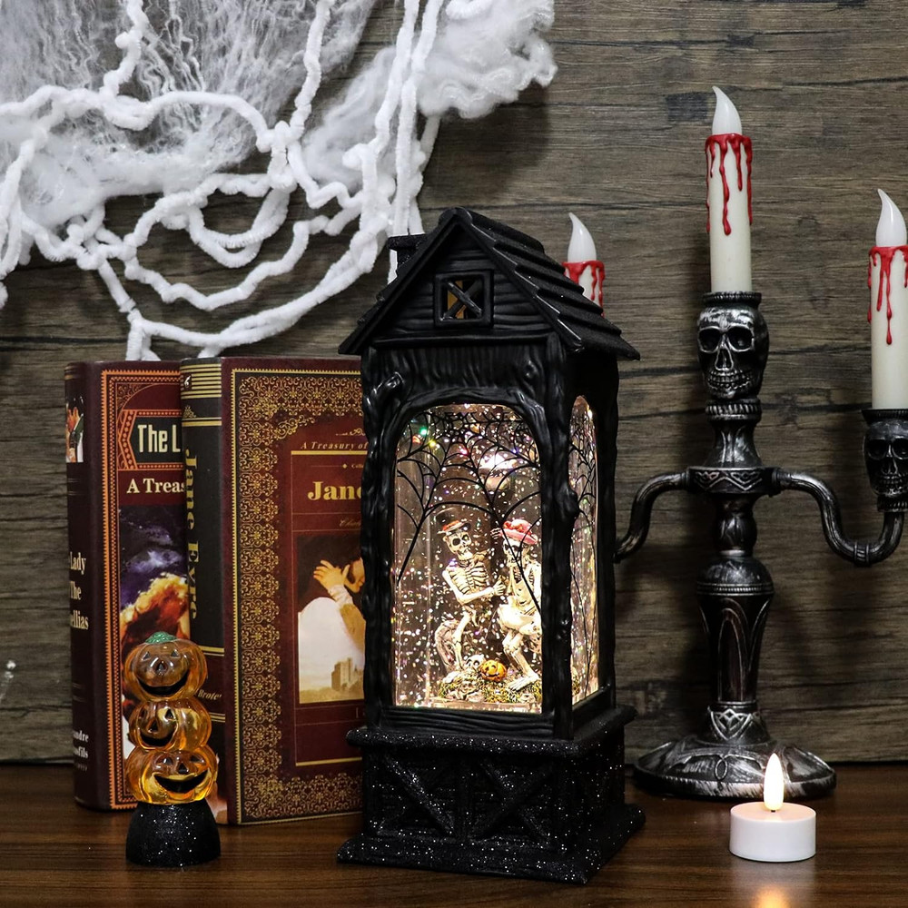 Halloween Ghost Projection Snow Globe Lantern � Lighted, Timer & Battery/Plug-In