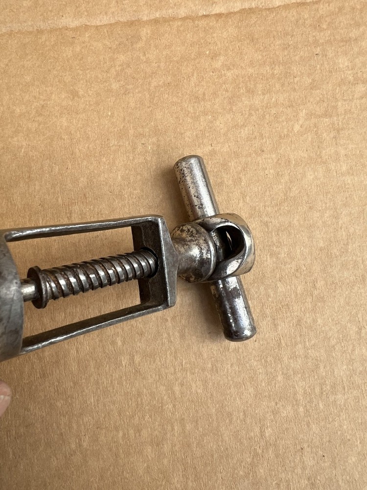 Very Rare Antique Metal Corkscrew--Pull Cap