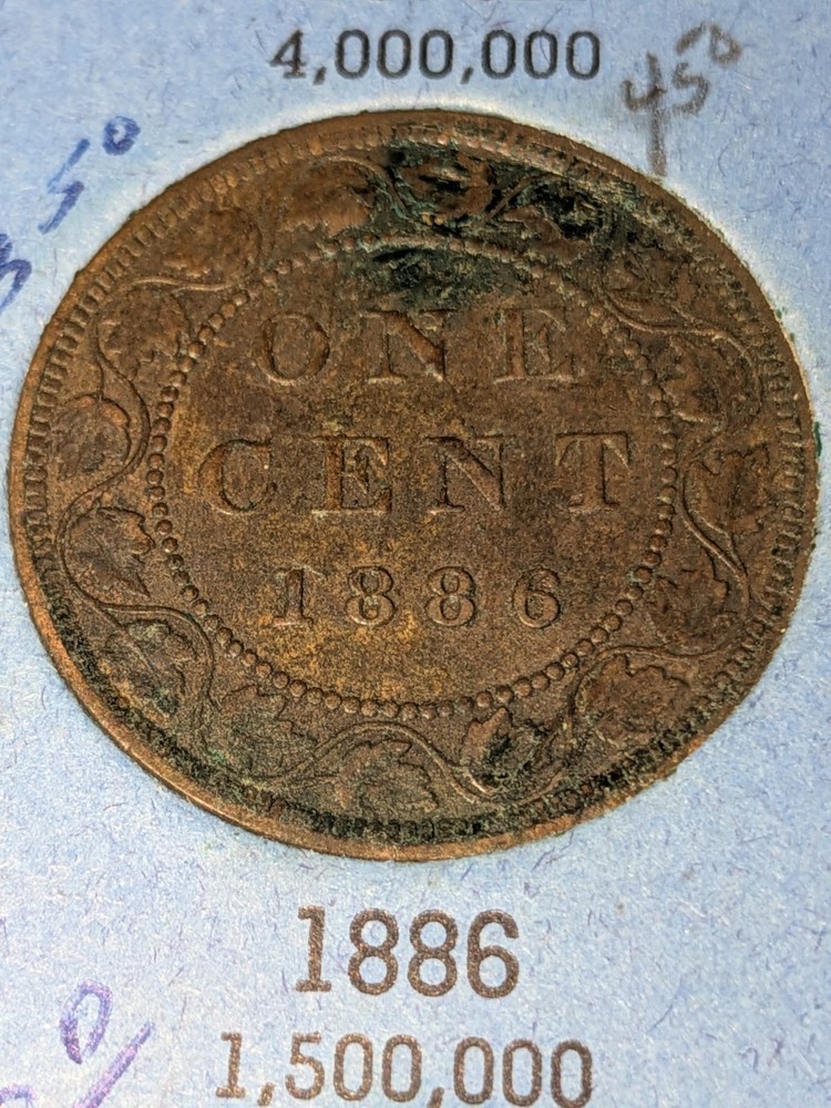1886 Canada Large Cent - Victoria