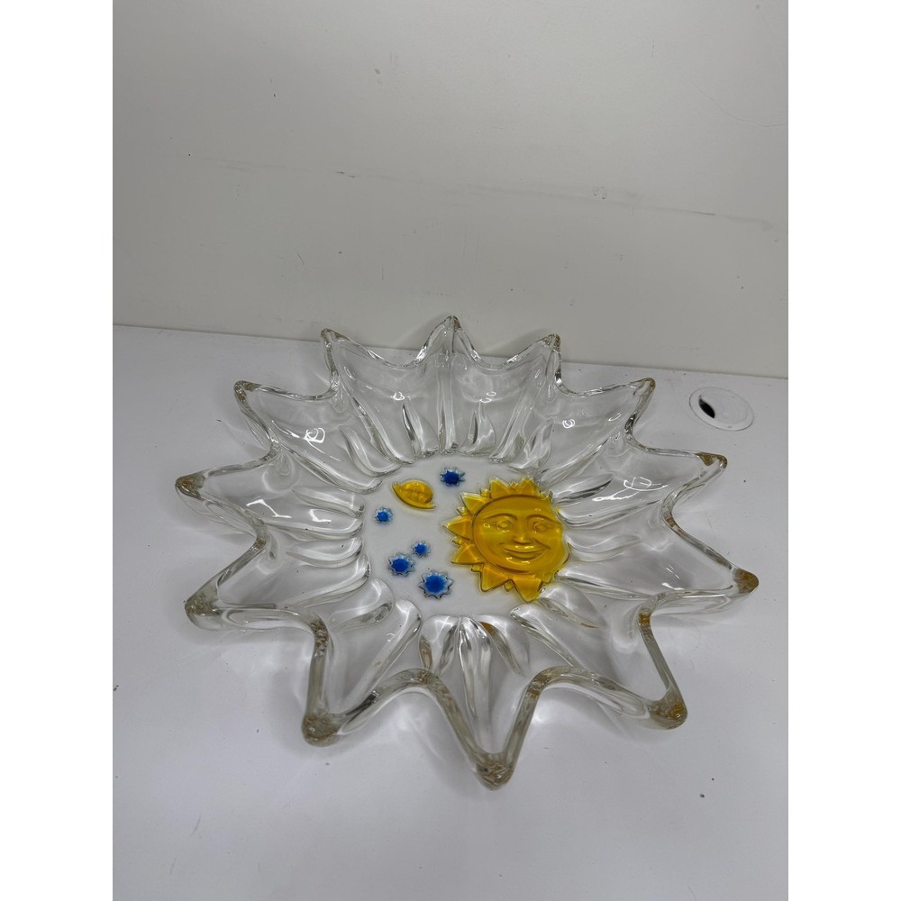 Studio Nova Art Glass Serving Tray Solar Eclipse 14.5 WALTHER Germany
