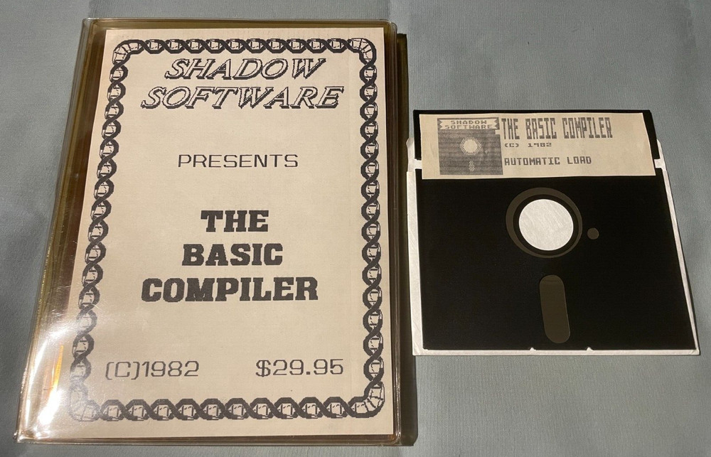 THE BASIC COMPILER - Atari 400/800 Computer Shadow Software 5.25" Disk - TESTED!