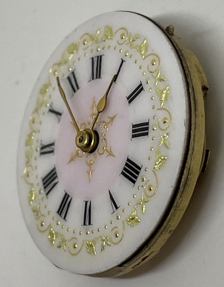 SWISS POCKET WATCH MOVEMENT Beautiful Dial Runs