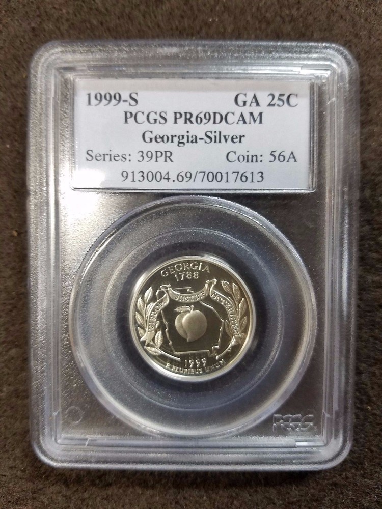 90% Silver Proof Georgia State Quarter PCGS PR69 DCAM