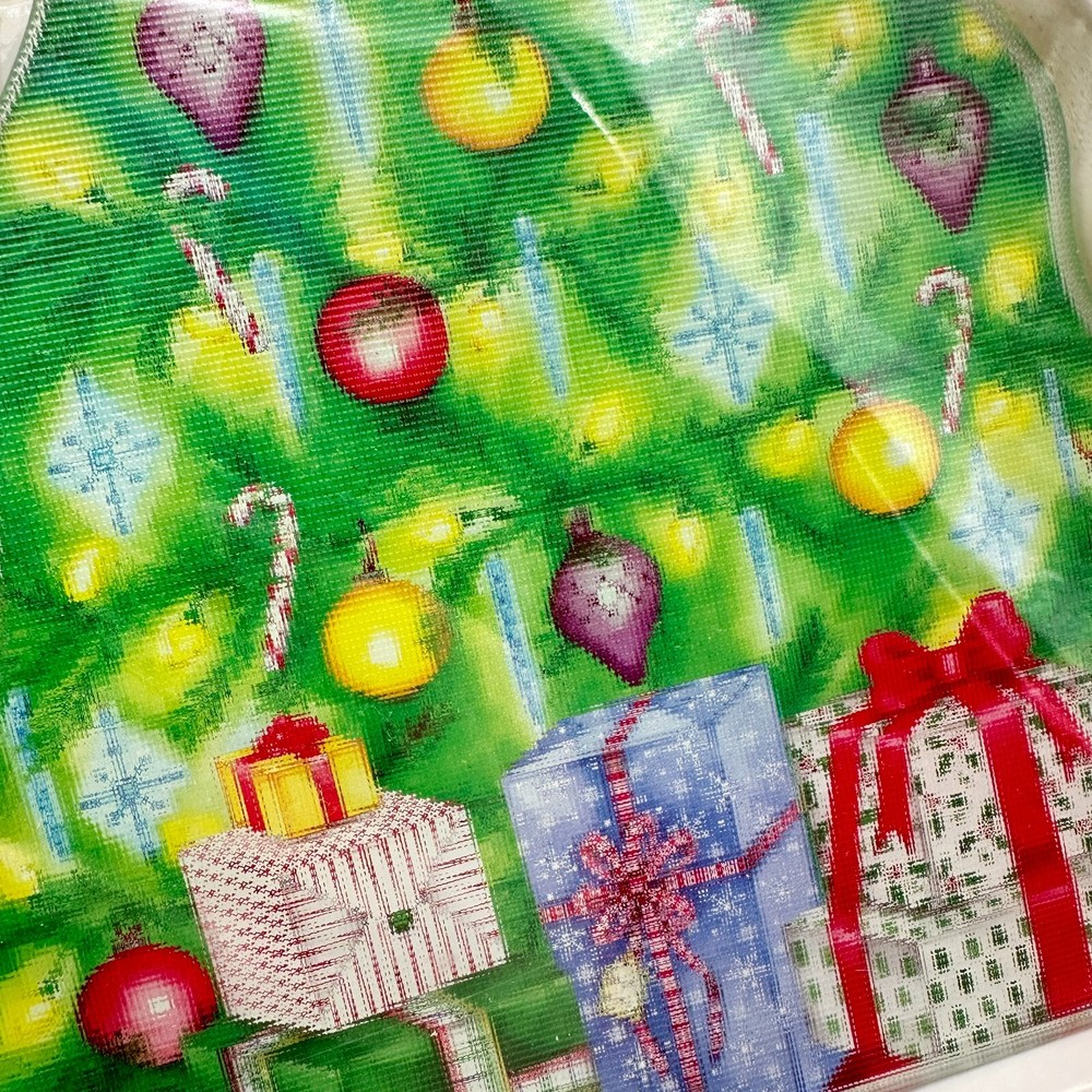2003 Holiday Glass Server Tree w/ Cheese Knife