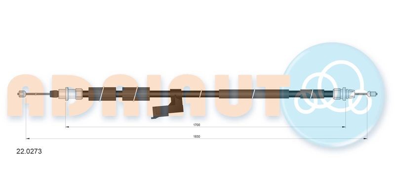 Cable Pull, parking brake ADRIAUTO 22.0273