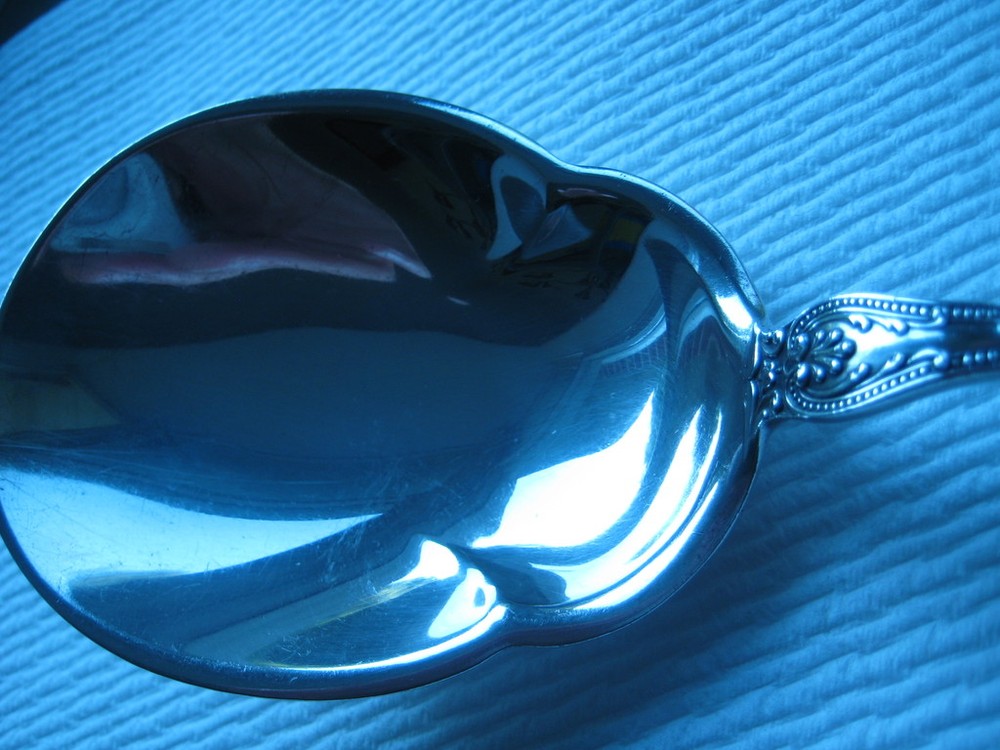 1896 Gorham Silver & Electro Plated Serving Spoon M Monogram
