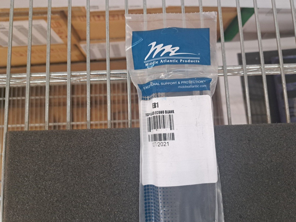 New, Middle Atlantic, EB1, 1SP FLANGED ECONO BLANK