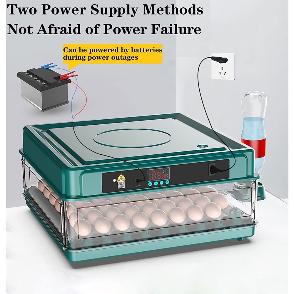15 Eggs Incubator Fully Automatic Turning Temperature Control Egg Lamp Chic Bird