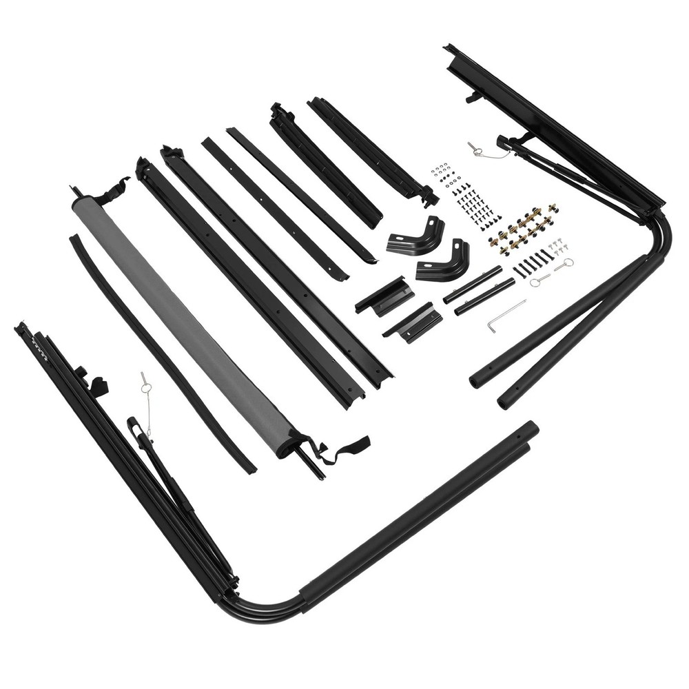 Complete Soft Top Support Frame Bow Hardware Kit For 1987-1995 Jeep Wrangler YJ