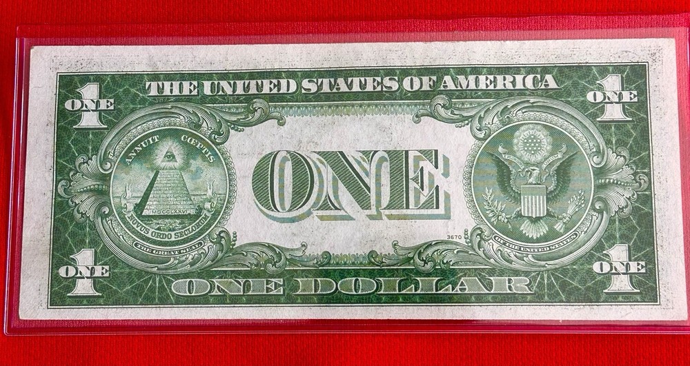 1935 silver certificate Error Miss Cut Uncirculated