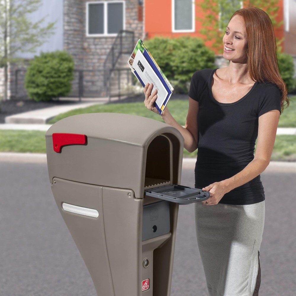 Mailmaster Streamline Mailbox & Post, Weather Resistant, Large Mocha
