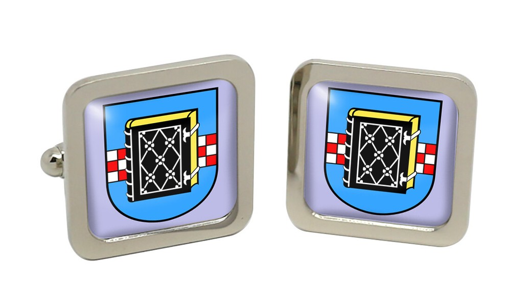 Bochum (Germany) Square Cufflink in Chrome Box