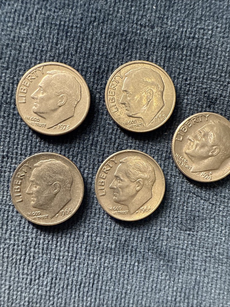 10 USA Silver Coins bundle 1966 - 1977