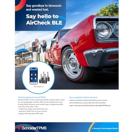 Schrader TPMS 29501-4 AirCheck BLE Passenger Car Kit – 4 Bluetooth TPMS