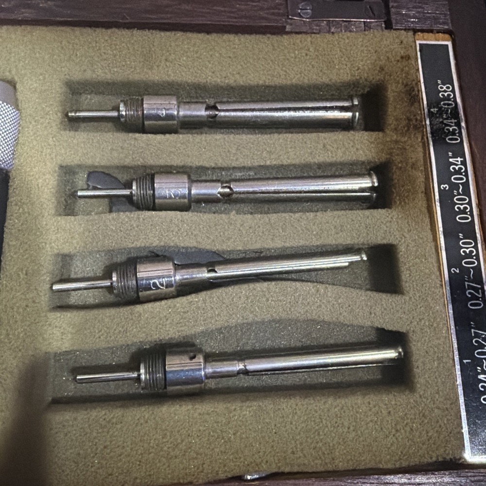 Teclock Japan .24”-.38” Dial Indicator w/ box as is vintage