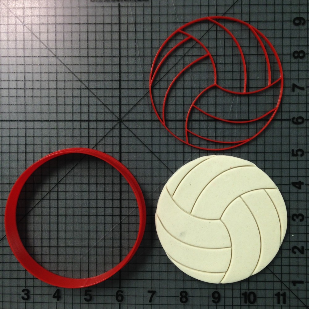 Volley Ball Cookie Cutter and Stamp