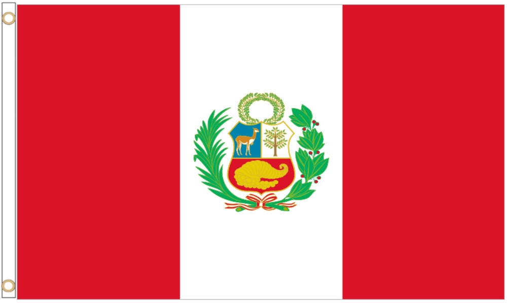 Peru State Polyester Flag - Choice of Sizes