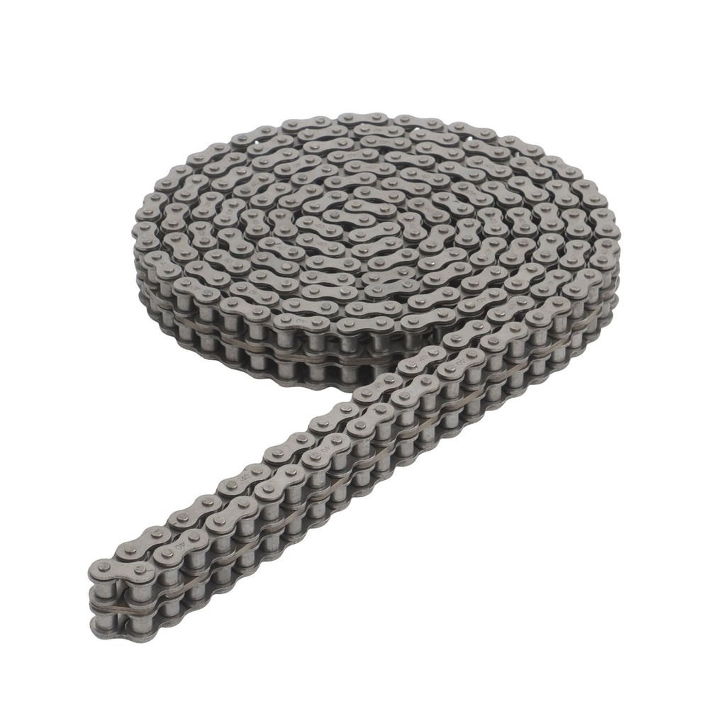 10 Feet #40-2 Double Strand Roller Chain Includes 2 Master Links