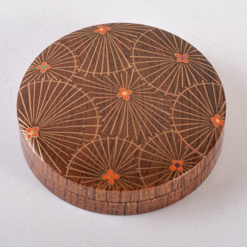 Lacquerware Maki-e Incense Container Japan 1.7cm x 7.2cm