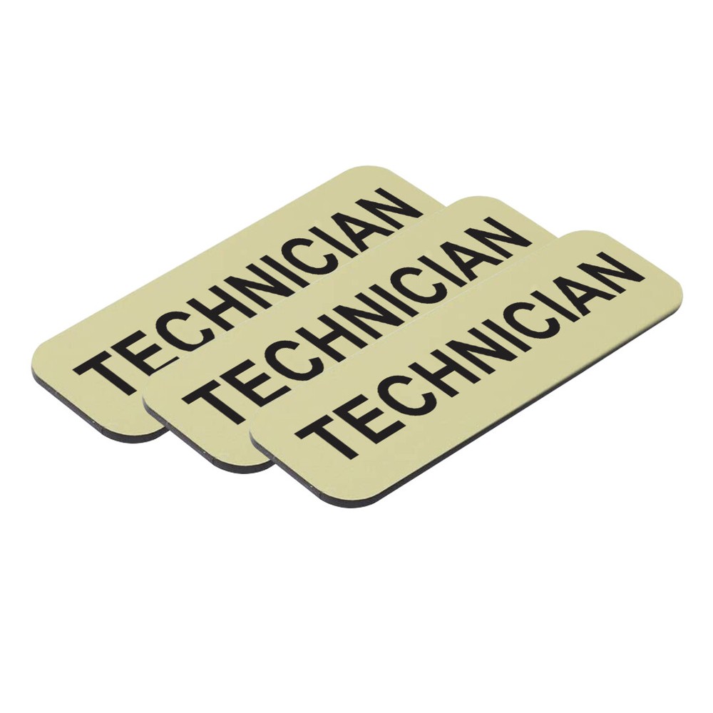 Technician 1 x 3" Name Tag, (3 Pack)