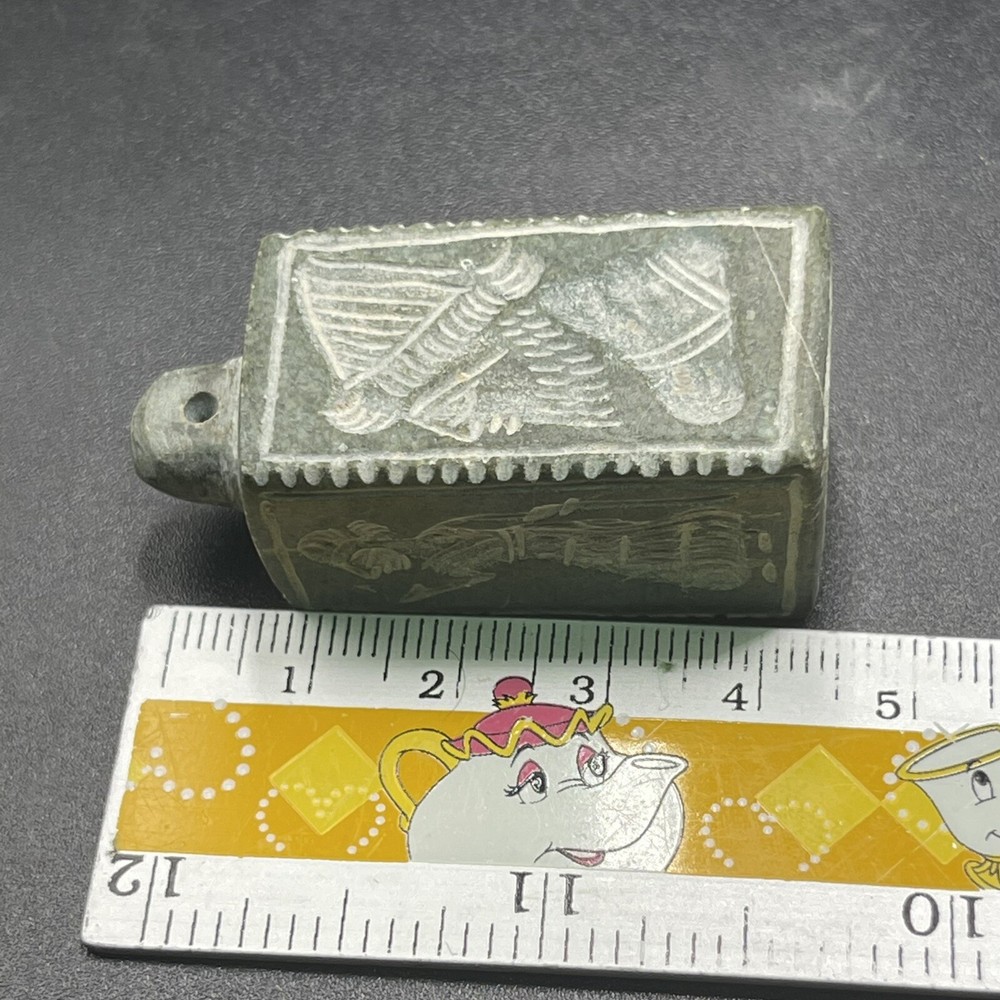 Unique Ancient Bactrian Kingdom Old Jasper Seal Stamp Pendant With Impression￼