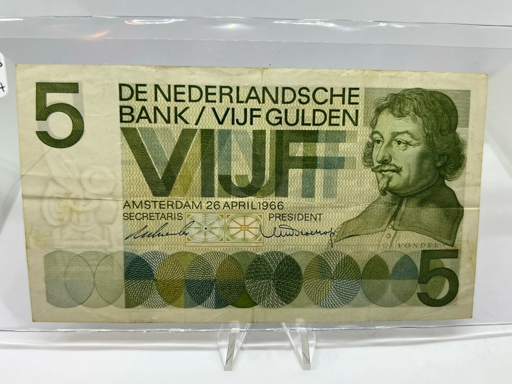 Banknote Netherlands 5 Gulden 1966 XF+