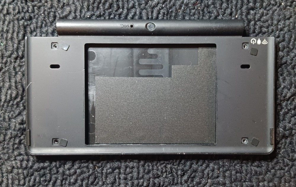 NINTENDO DSi CONSOLE SHELL FRONT OUTSIDE AND INSIDE PANEL - BLACK #2