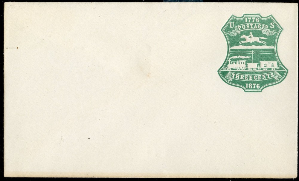 U219 1876 3c CENTENNIAL ENTIRE MINT
