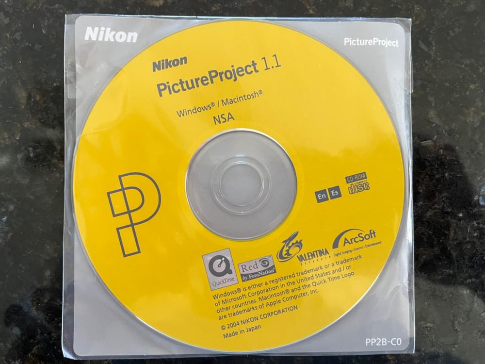 Nikon Picture Project 1.1 Windows & Mac CD-Rom & Reference Manual. New Sealed