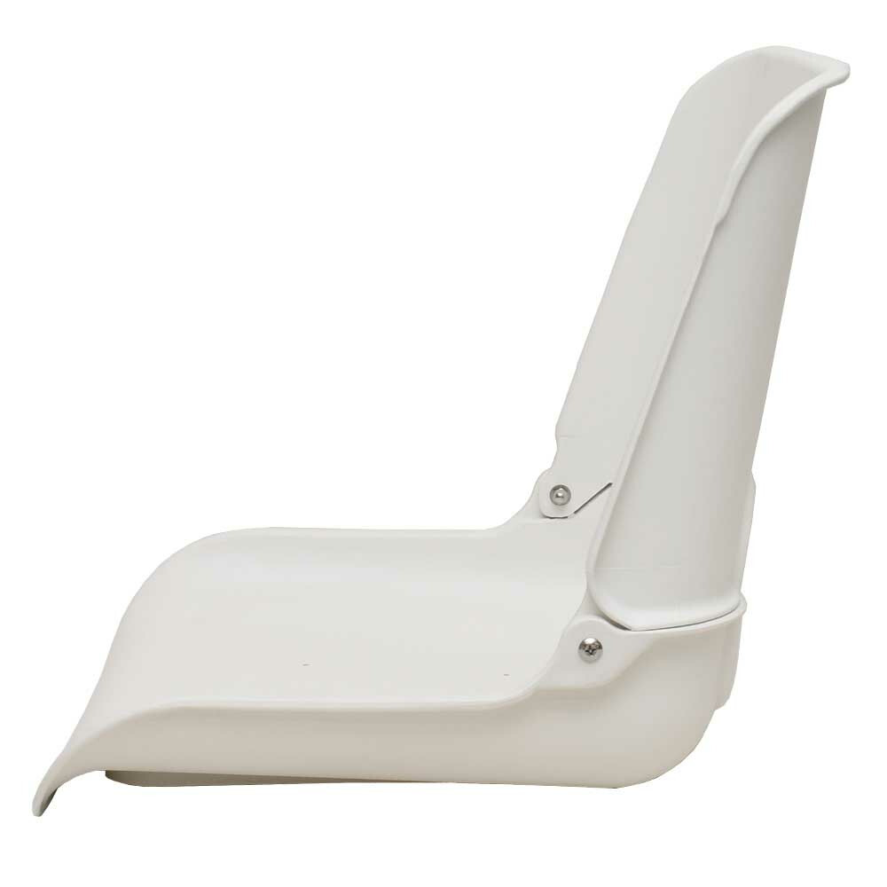 Wise Boat Fold-Down Seat 8WD136LS-710 | White High Back Clam Shell