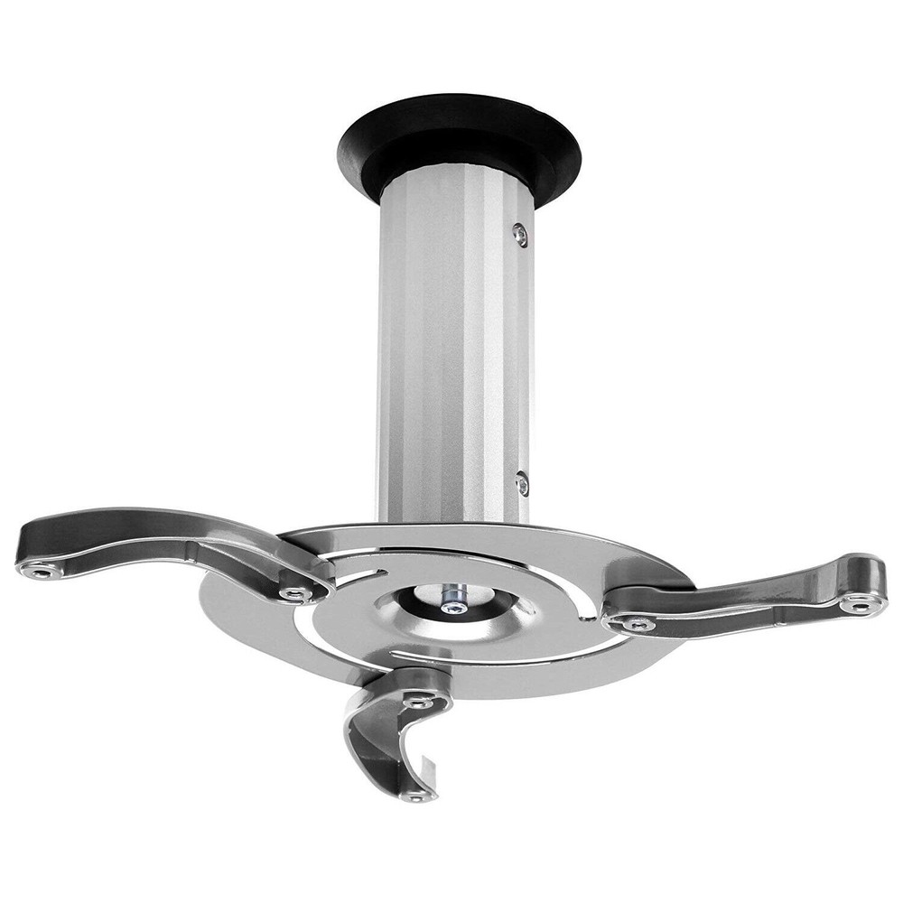 Adjustable Ceiling Projector Mount, 360 Degree Swivel Rotatable Bracket - Silver