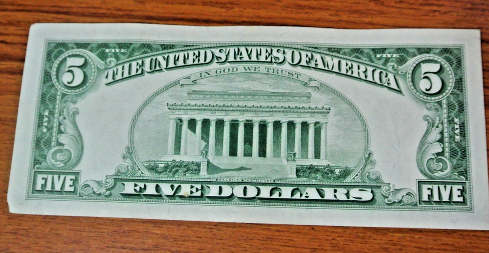 Series 1963 $5 Five Dollar Bill Red Seal Note AU