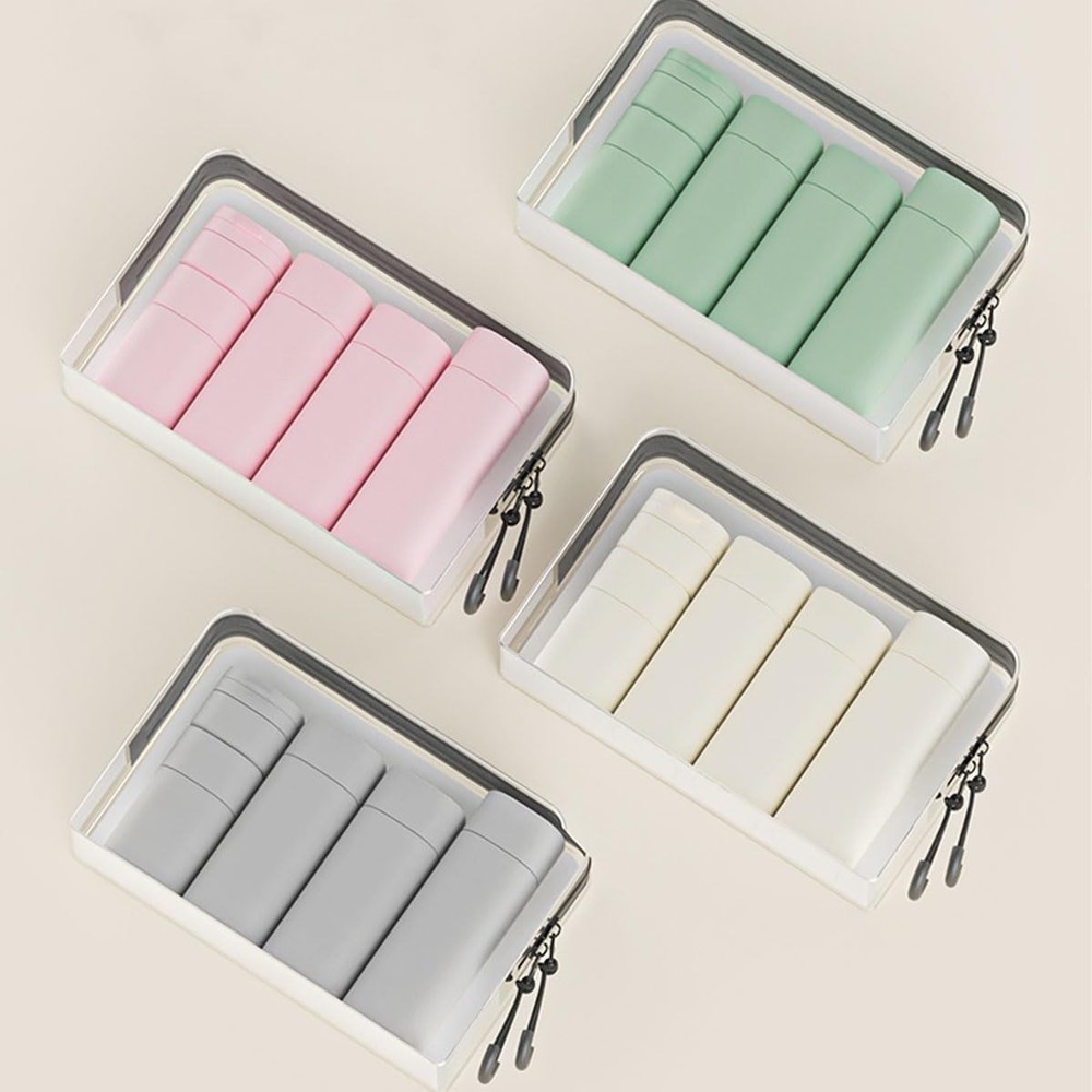 cirea Travel Bottles Set - TSA Approved Leak Proof Squeezable white