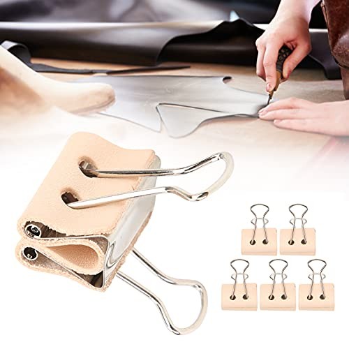 5PCS Clips Large Protective Leather Clips Strong and Reusable for Office Home
