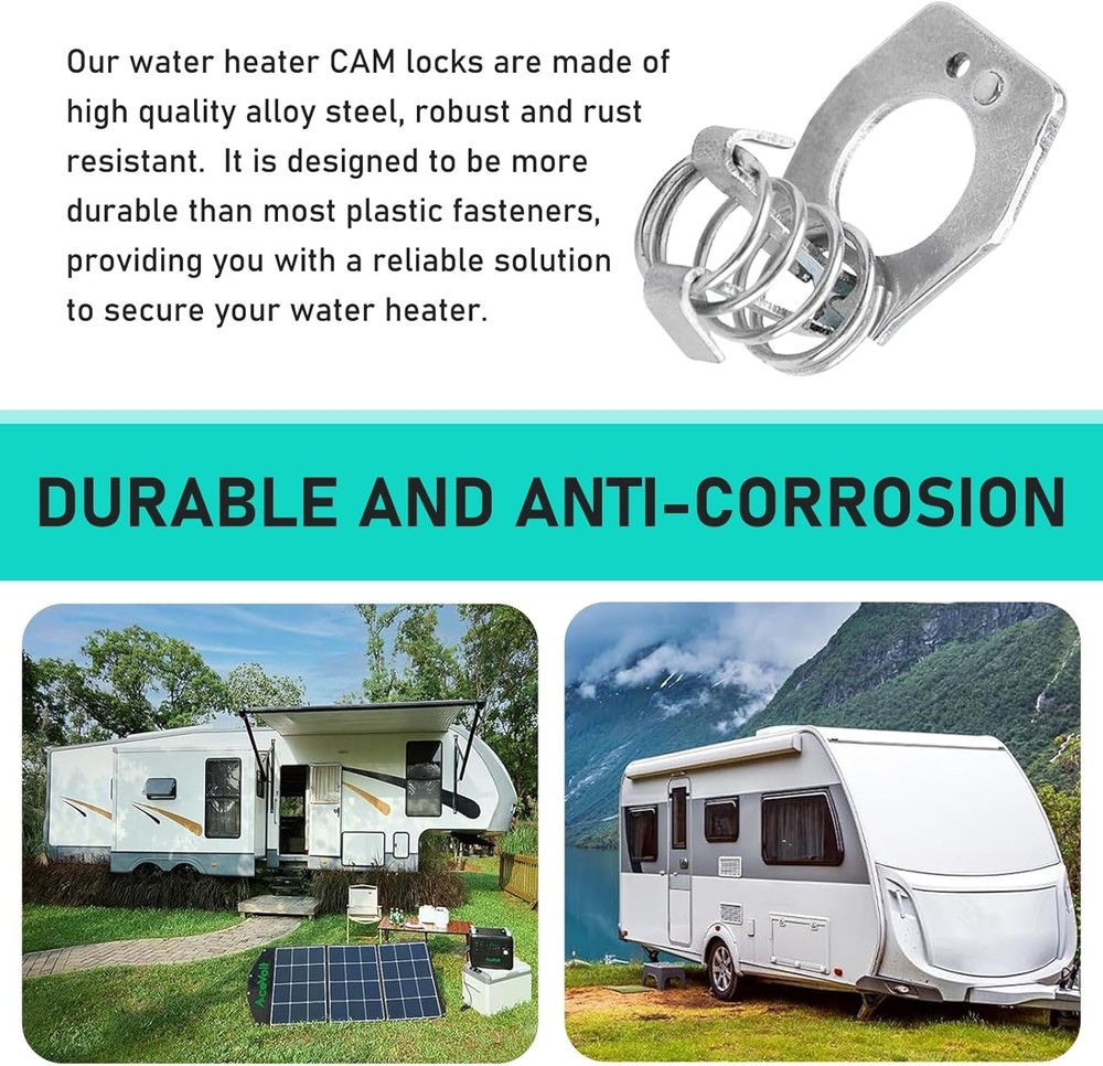 2 PCS RV Water Heater Cam Lock, 1.5" Stainless Steel Rustproof Durable Water...