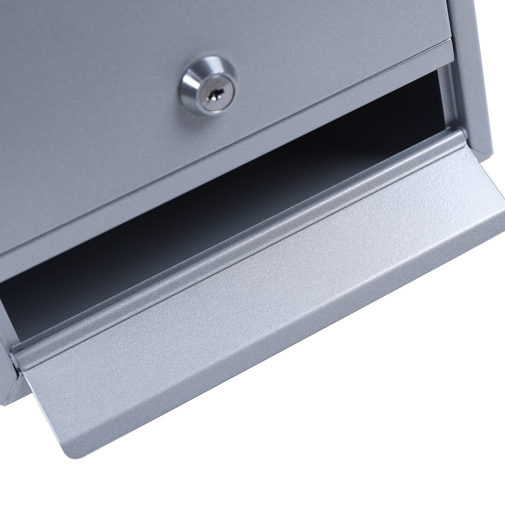 Mail Box Wall Mount Locking Mailboxspaper Letter box Lockable Post Box 2 Key