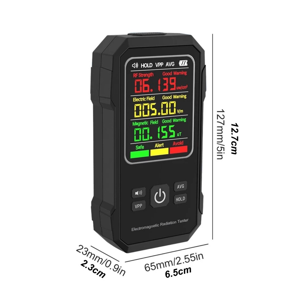 EMF Meter Electromagnetic Radiation Detector with Data Lock and Screen Lock