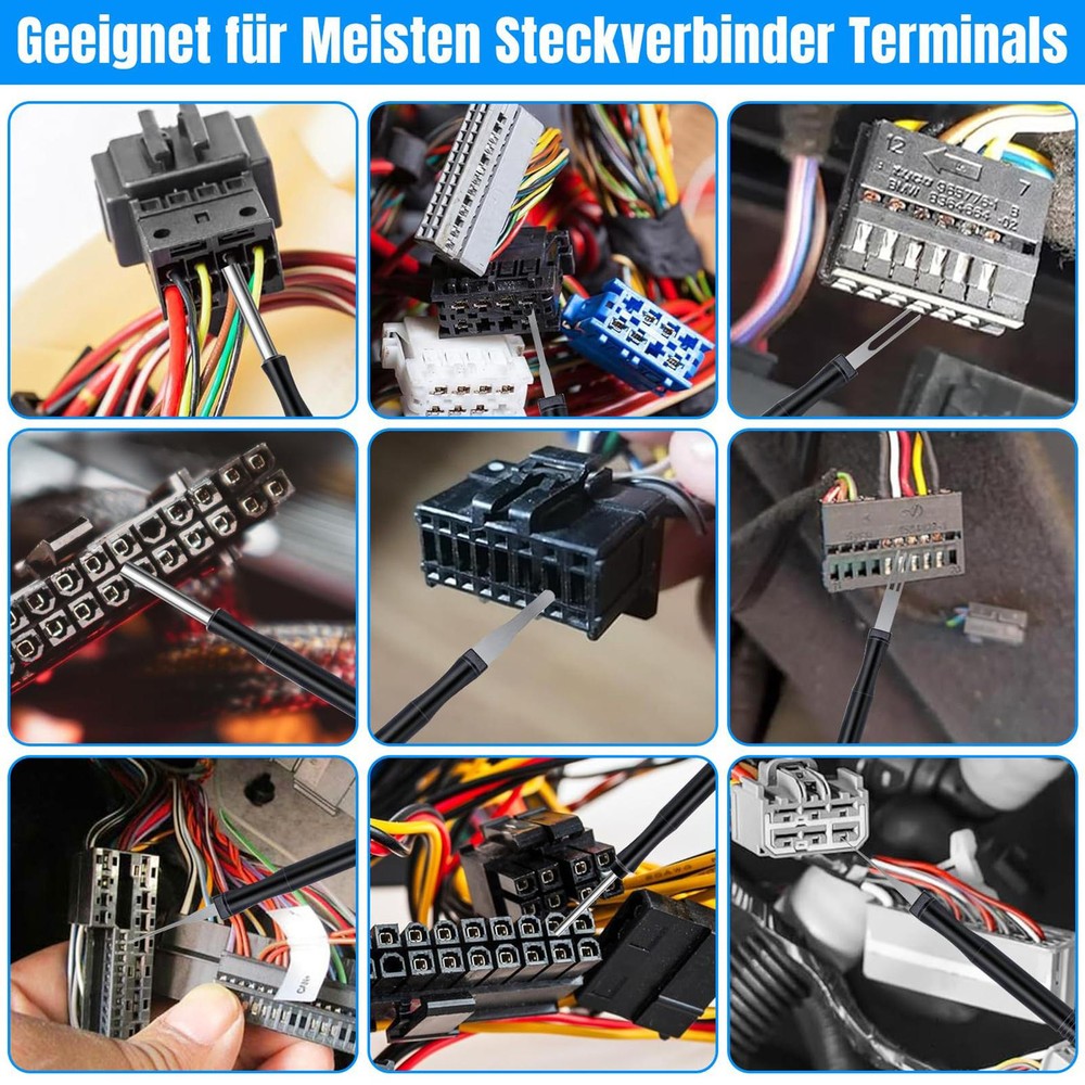 30Pcs Terminal Pin Removal Tool Kit Extractor Electrical Wire Connector Release