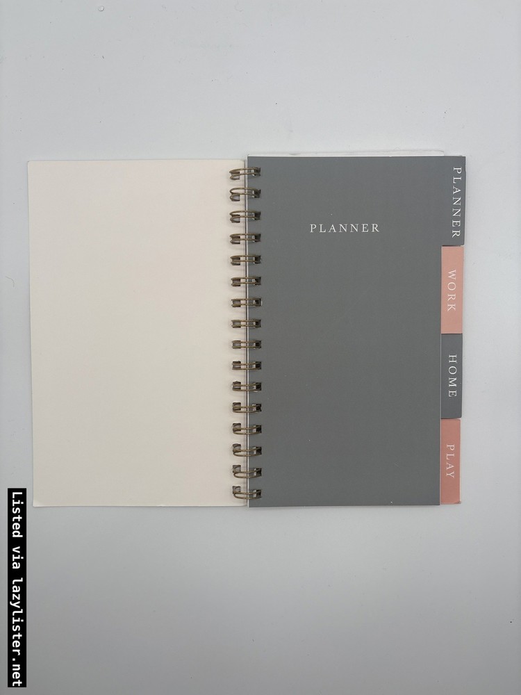 Work/Home/Play Spiral Bound Planner - Goal Setting & Reflection Notebook