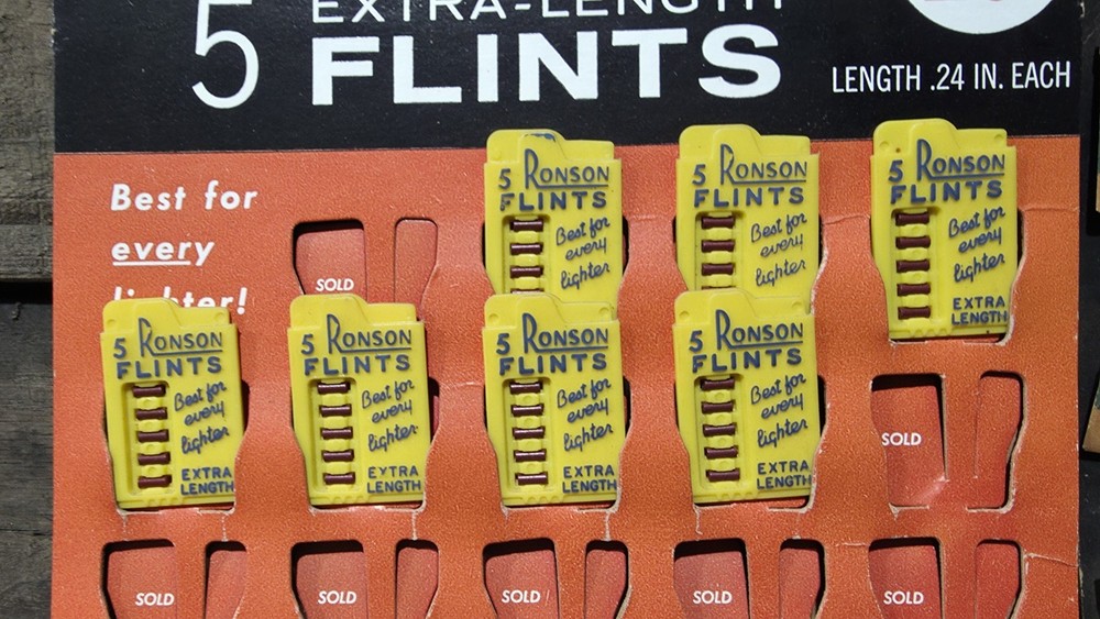 Vintage Ronson Lighter Wick Display Store Counter Advertising