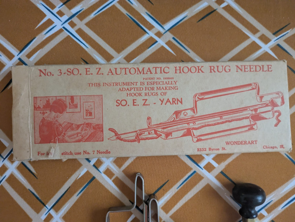 Vintage Automatic Hook Rug Needle & Fairy Embroidery Hand Machine Tool