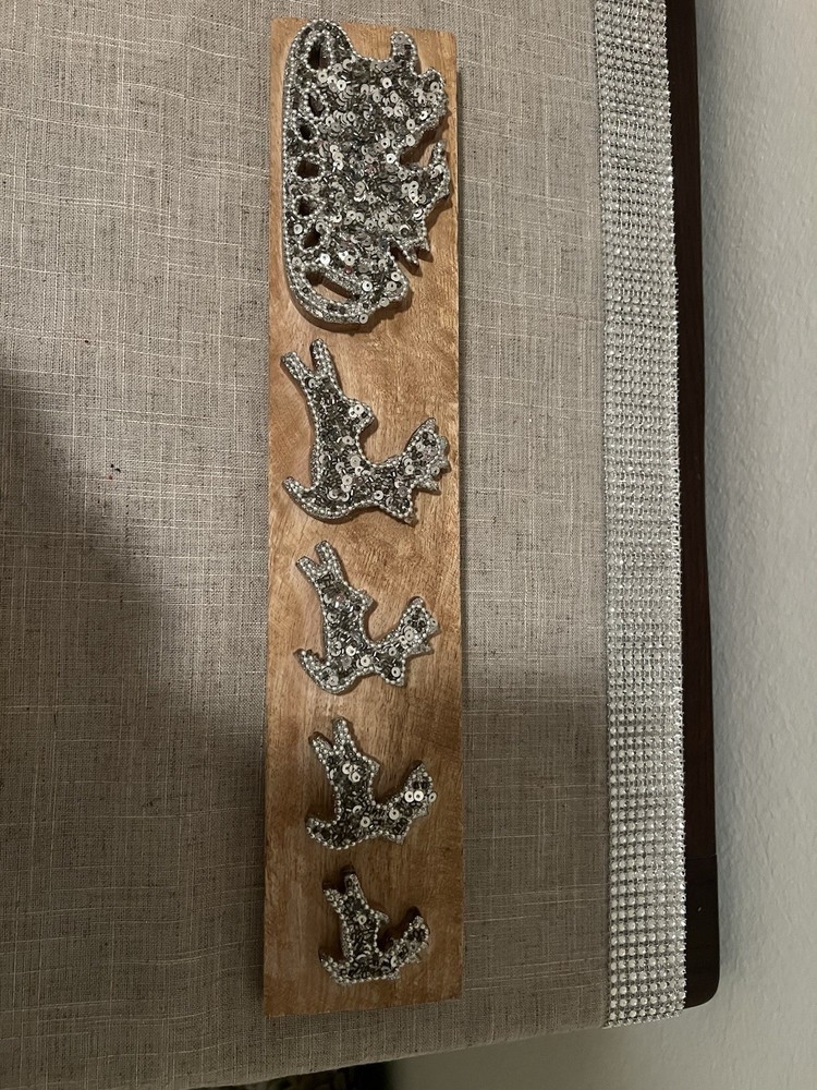 Christmas Sequined Two Deer Wall Display