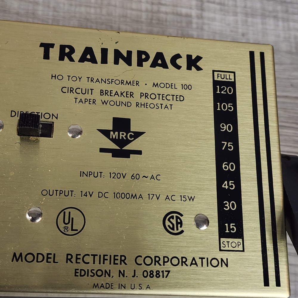 MRC TrainPack Model 100 Train Controller Power Transformer N / HO Scale