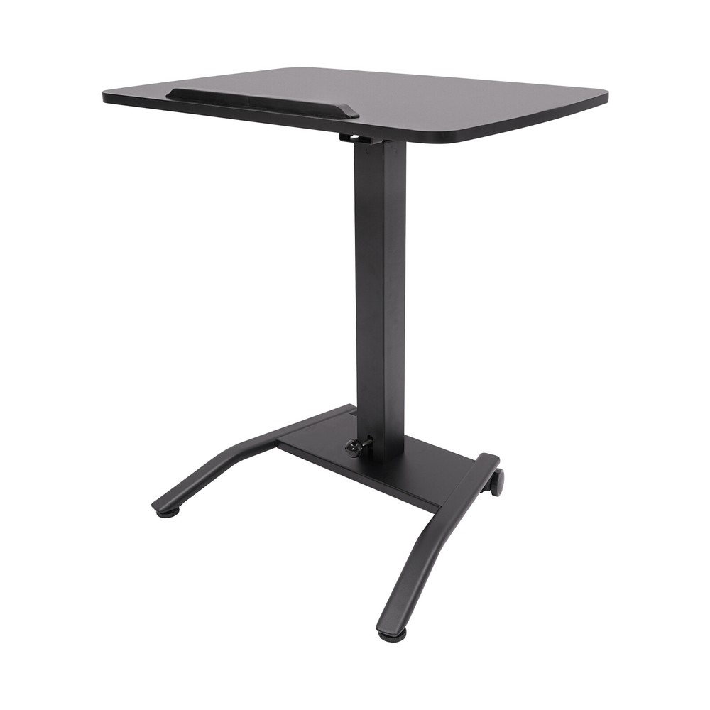 Adjustable 25.5?? Rolling Podium Desk Standing Lifting Computer Desk Black