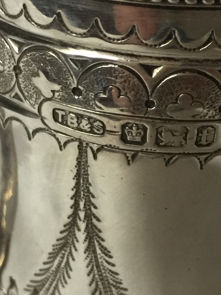 VICTORIAN MUG STERLING SILVER SHEFFIELD 1898